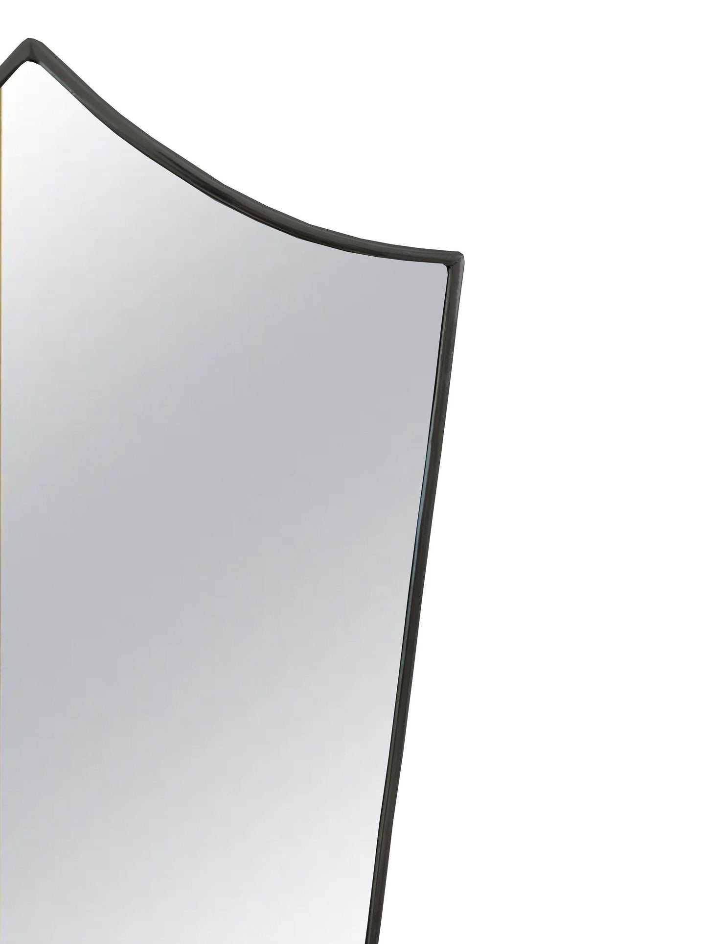 a black and gold mirror on a white background