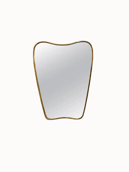 Italian Curved Antique Brass Mirror - Butterfly Irregular Mirror, Gold Aged Brass Mirror, Bathroom Mirror, Aesthetic Luxurious Wall Decor, gift for her, hall mirror, living room mirror, bath mirror, entryway mirror, Asymmetrical Mirror Wall Mirror.