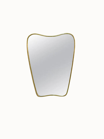 Italian Curved Antique Brass Mirror - Butterfly Irregular Mirror, Gold Aged Brass Mirror, Bathroom Mirror, Aesthetic Luxurious Wall Decor, gift for her, hall mirror, living room mirror, bath mirror, entryway mirror, Asymmetrical Mirror Wall Mirror.