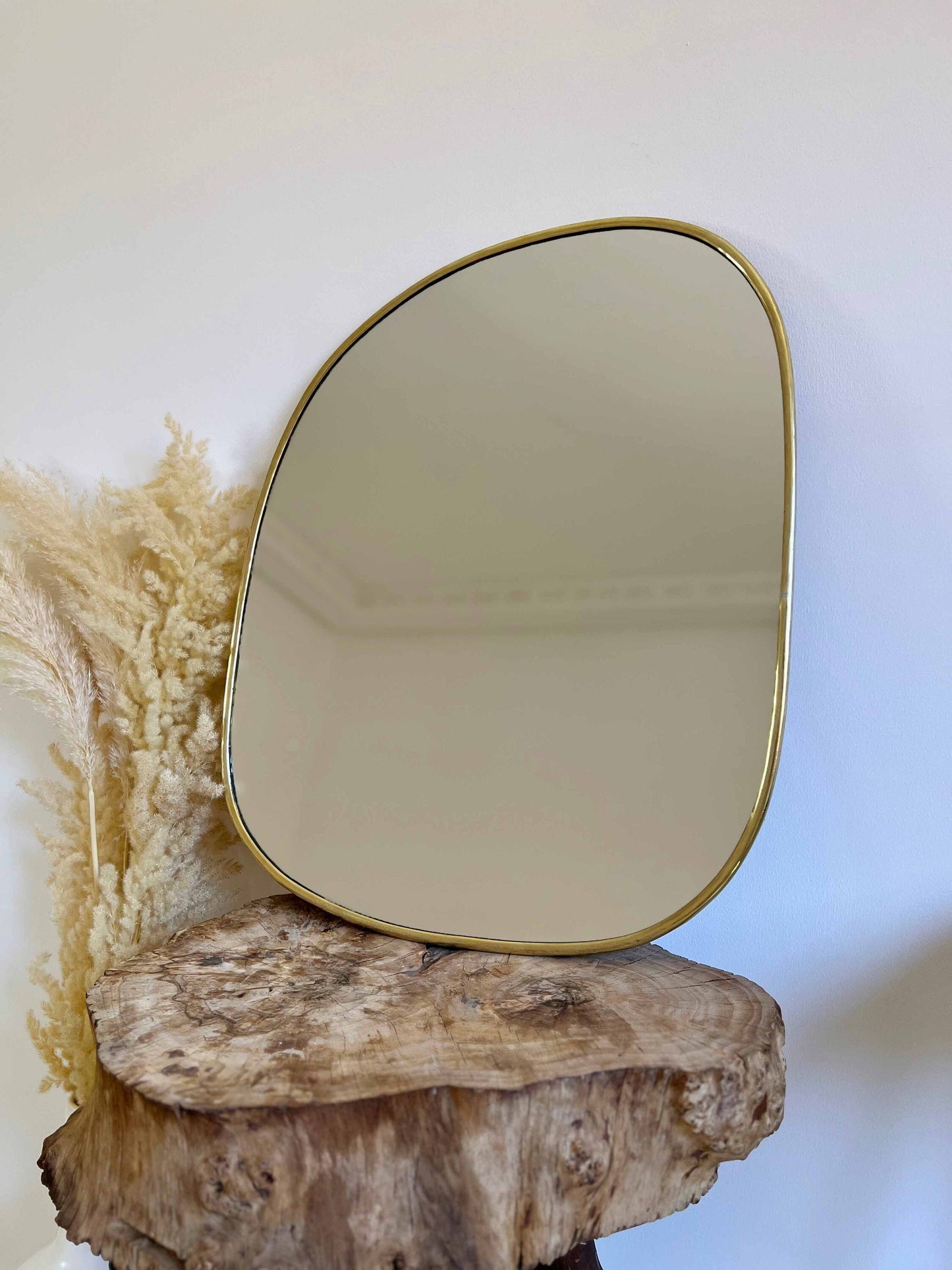 Antique Brass Mirror