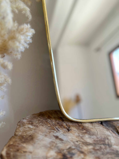 Italian Wavy Brass Mirror