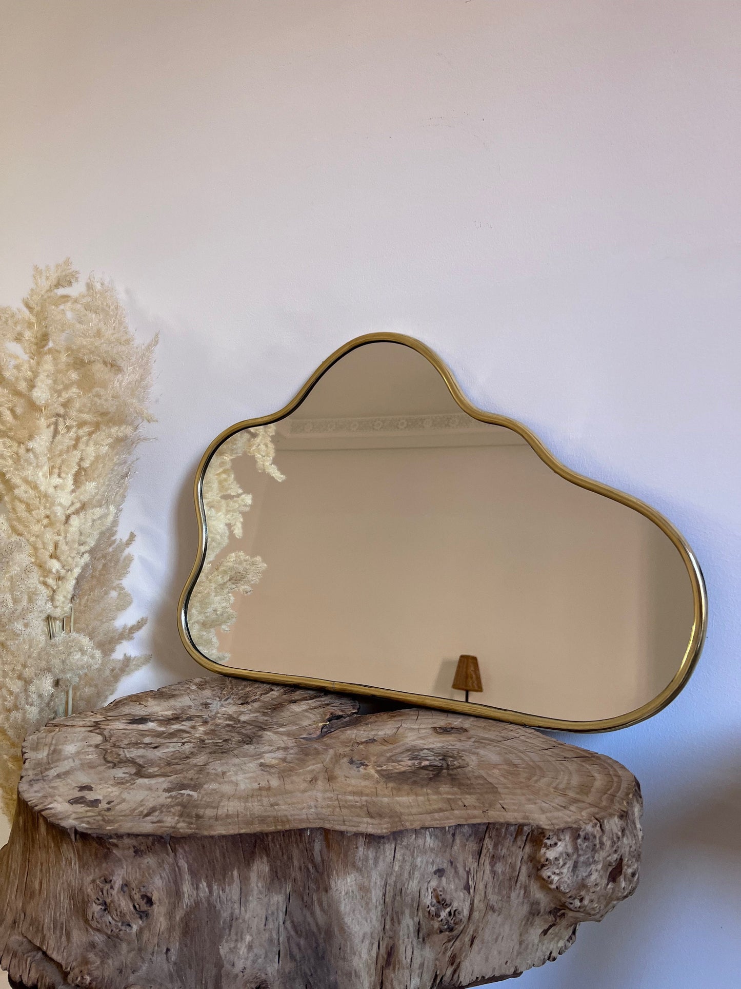 Cloud Mirror - Antique Brass Wall Mirror