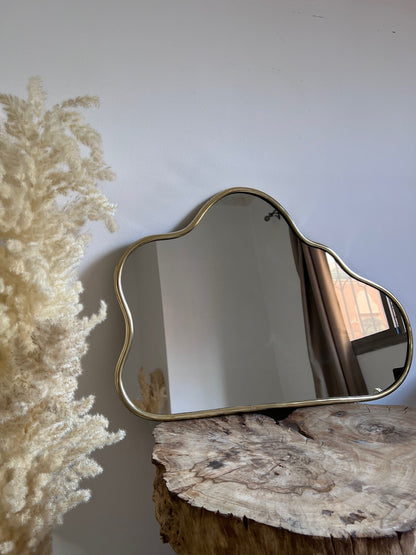 Cloud Mirror - Antique Brass Wall Mirror