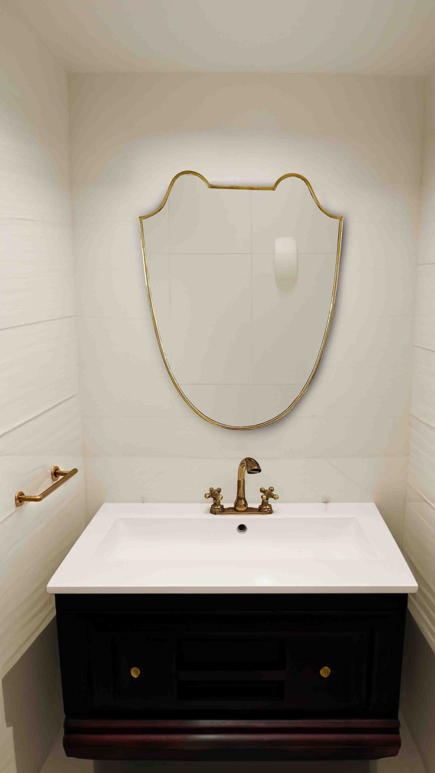 Brass Frame Bathroom Mirror