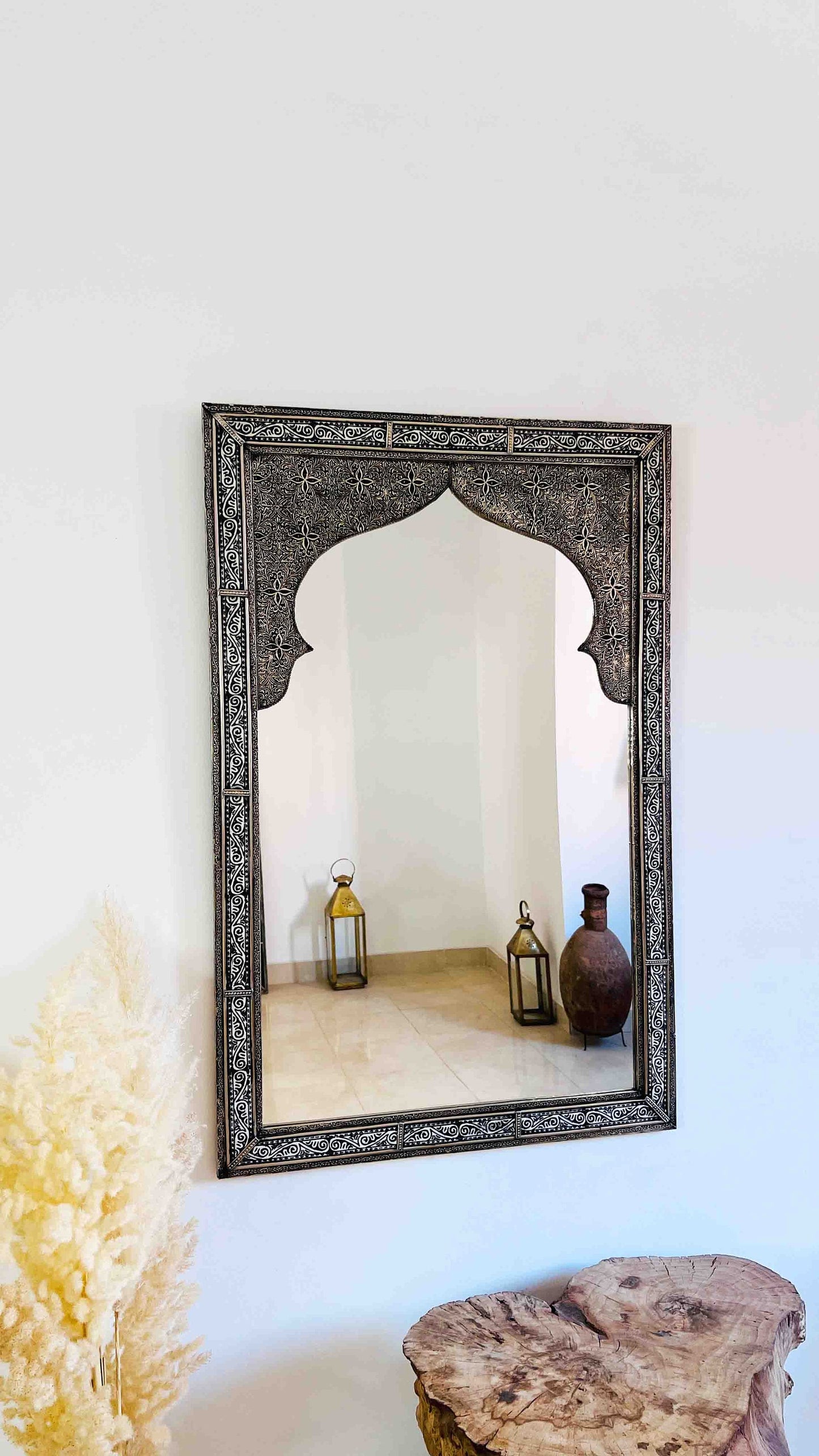 Moroccan Vintage Engraved Mirror